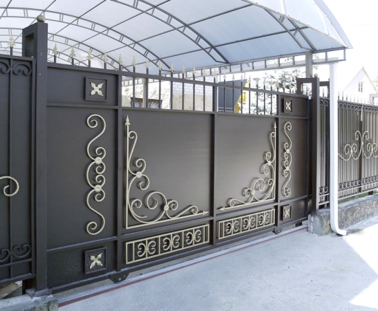 Металлические ворота в Славянске-на-Кубани