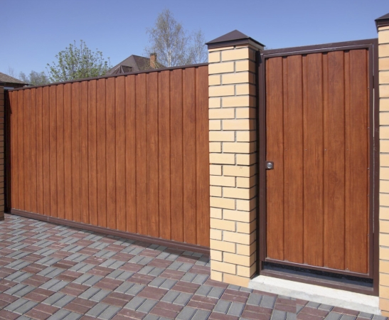 Ворота из металлического сайдинга в Славянске-на-Кубани